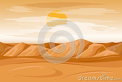 Desert mountains sandstone background vector illustration Vector Illustration