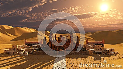 Desert Palace Stock Photo