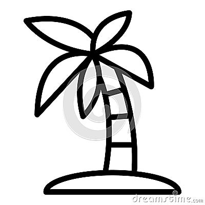 Desert palm tree icon outline vector. Arab camel Stock Photo