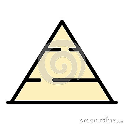 Desert pyramid icon vector flat Stock Photo