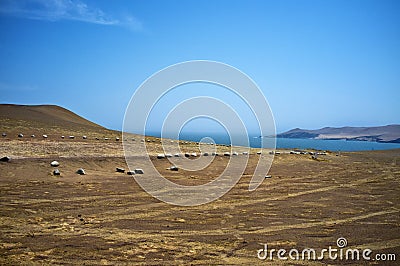 Desert - Reserva National de Paracas national park in Ica Peru, South America Stock Photo