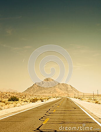 Desert road in Death Valley National Park, California Stock Photo