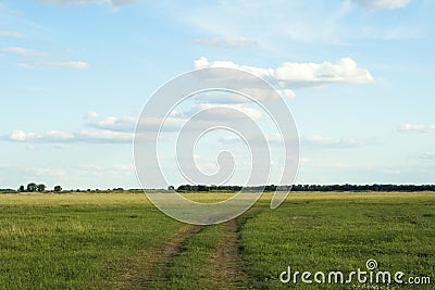 Desert road to horizon Stock Photo