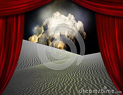 Desert Sands seen through opening Stock Photo