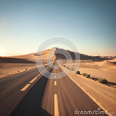 Desert side long road -Edge of the world trip travel- Riyadh, Saudi Arabia. Clicked on 8th . made with Stock Photo