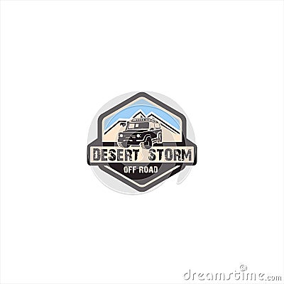 Desert storm off road Stock Photo