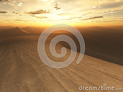 Desert sunset Stock Photo