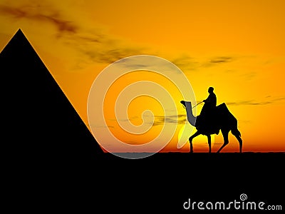 Desert Sunset Stock Photo