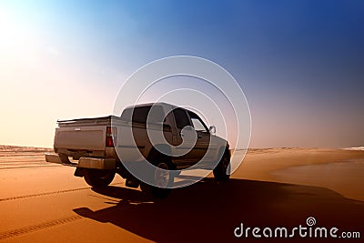 Desert truck Stock Photo