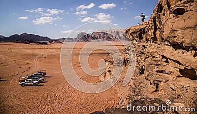 Desert, Vadiram, horizon, mountains, sand, red sand, Jordan, Mars on earth, adventure Stock Photo