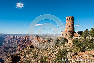 Desert View Watchtower Grand Canyon, Arizona USA Stock Photo