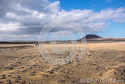 Deserted beaches of the island of Graciosa. Lanzarote. Canary Islands. Spain. Stock Photo