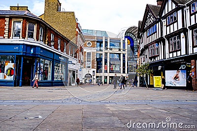 Deserted Empty High Street During COvid-19 Editorial Stock Photo