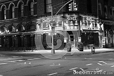 A Deserted Greenwich Village During the Coronavirus on a Friday Night, 4/24/2020 Editorial Stock Photo