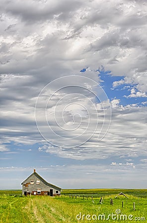 Deserted house in ghost town Dorothy Stock Photo