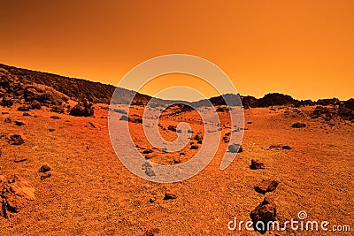Deserted terrestrial planet Stock Photo