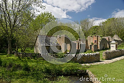 Deserted village of Tyneham Stock Photo