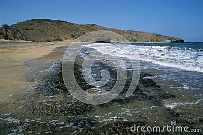 Deserter beach in Santo Antao island, Cape Verde Stock Photo