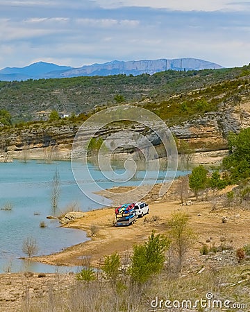 Desfiladero Mont rebei , catalunia , spain Stock Photo