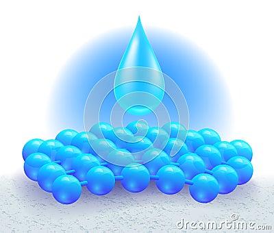 Desiccant tablets absorb water Vector Illustration