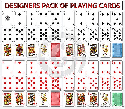 Desigers pack of playing cards Stock Photo