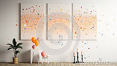 Design an abstract birthday art display Stock Photo