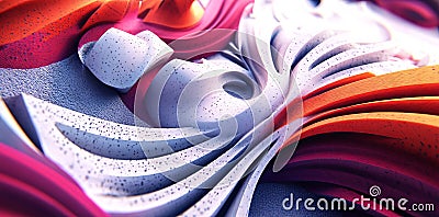 A design with abstract 3D textures, merging various textures and colors to craft a visually refined and captivating Stock Photo