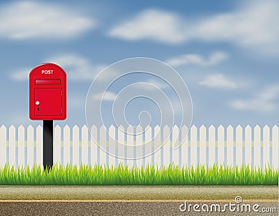 Design of abstract English, UK letter-box, mailbox Vector Illustration