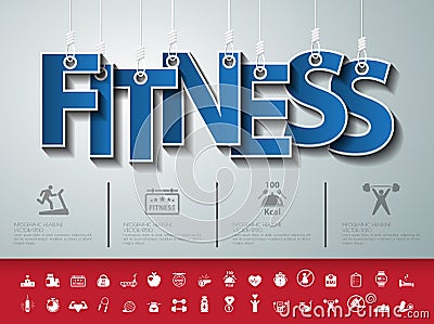 Design abstract infographic front .Vector/illustration.fitness Vector Illustration