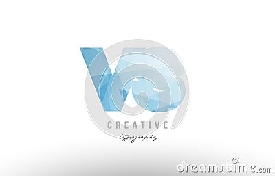 vs v s blue polygonal alphabet letter logo icon combination Vector Illustration