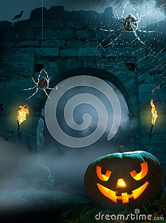 Design background for Halloween party Stock Photo