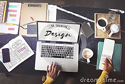 Design Be Creative Art Graphic Concept Stock Photo