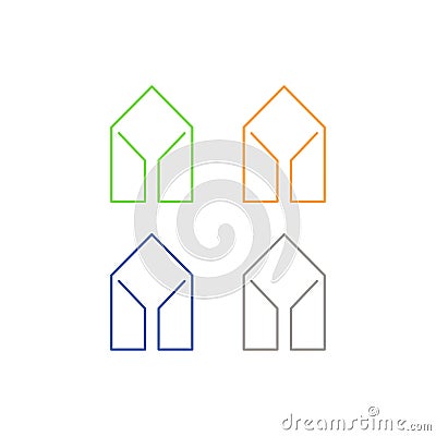 REAL ESTATE ARCHITECTURE HOMES LOGO SIGN SYMBOL Stock Photo