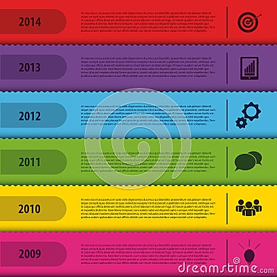 Design bookmark template. Infographics timeline. Vector Vector Illustration