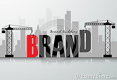 Design brand building concept, Vector Illustration