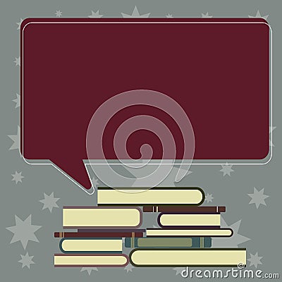 Design business concept Empty copy text for Web banners promotional material mock up template Uneven Pile of Hardbound Vector Illustration