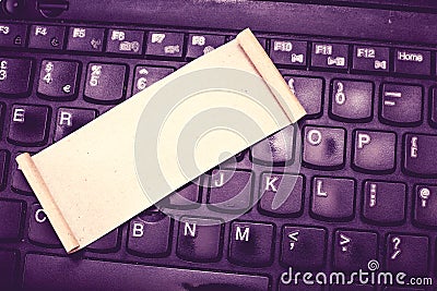 Design business Empty copy space text for Ad website promotion Banner template Blank Spread Rolled Strip Open Stock Photo