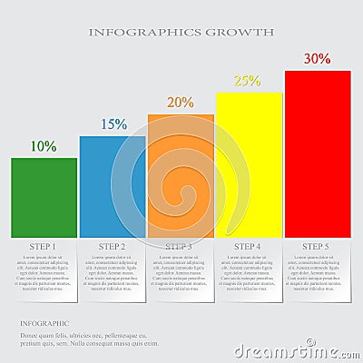 Design for business steps options diagram Vector Illustration