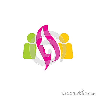 Beauty Group Logo Icon Design Vector Illustration