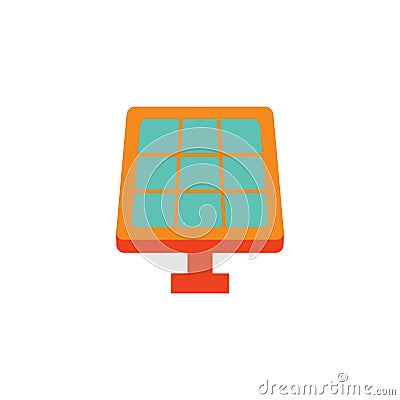 Solar Panel Construction Logo Icon Design Vector Illustration