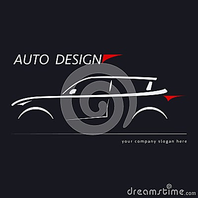 Design car. Concept automotive topics. Cartoon Illustration