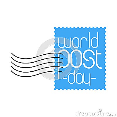 Design for celebration world post day Vector Illustration