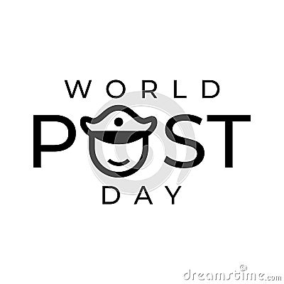 Design for celebration world post day Vector Illustration