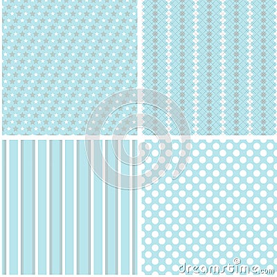 Design 4 Chic different vector patterns. Stock Photo