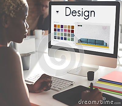 Design Choose Color Palette Graphic Concept Stock Photo