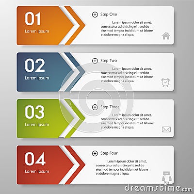 Design clean number banners template Vector Illustration