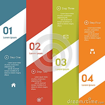 Design clean number banners template. Vector Illustration