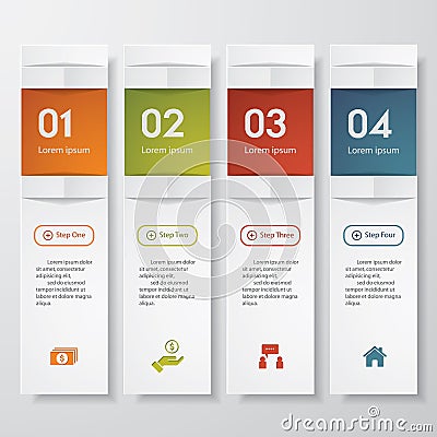 Design clean number banners template Vector Illustration