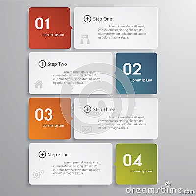 Design clean number banners template/timeline. Stock Photo