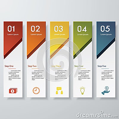 Design clean number banners template. Vector. Vector Illustration